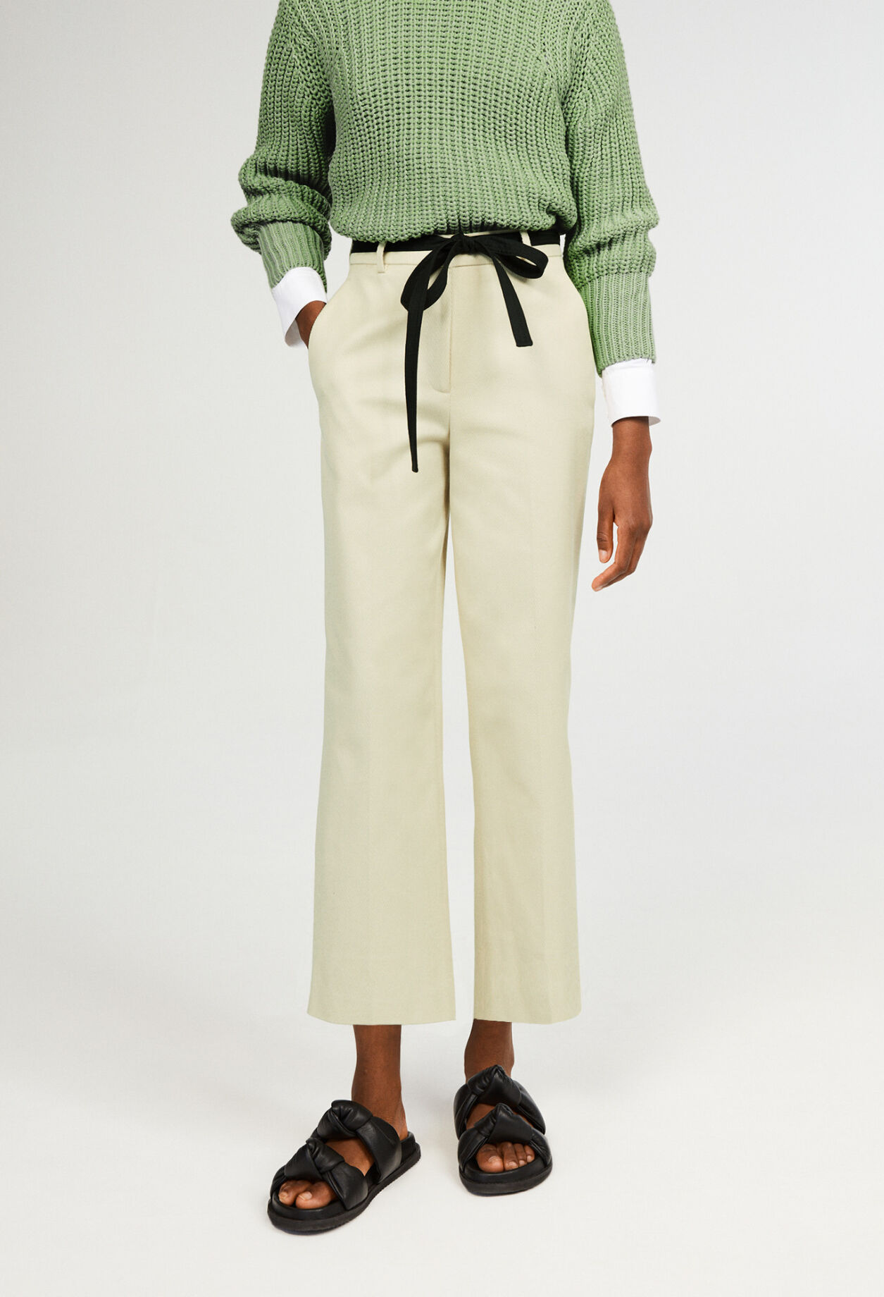 Organic cotton straight-fit trousers