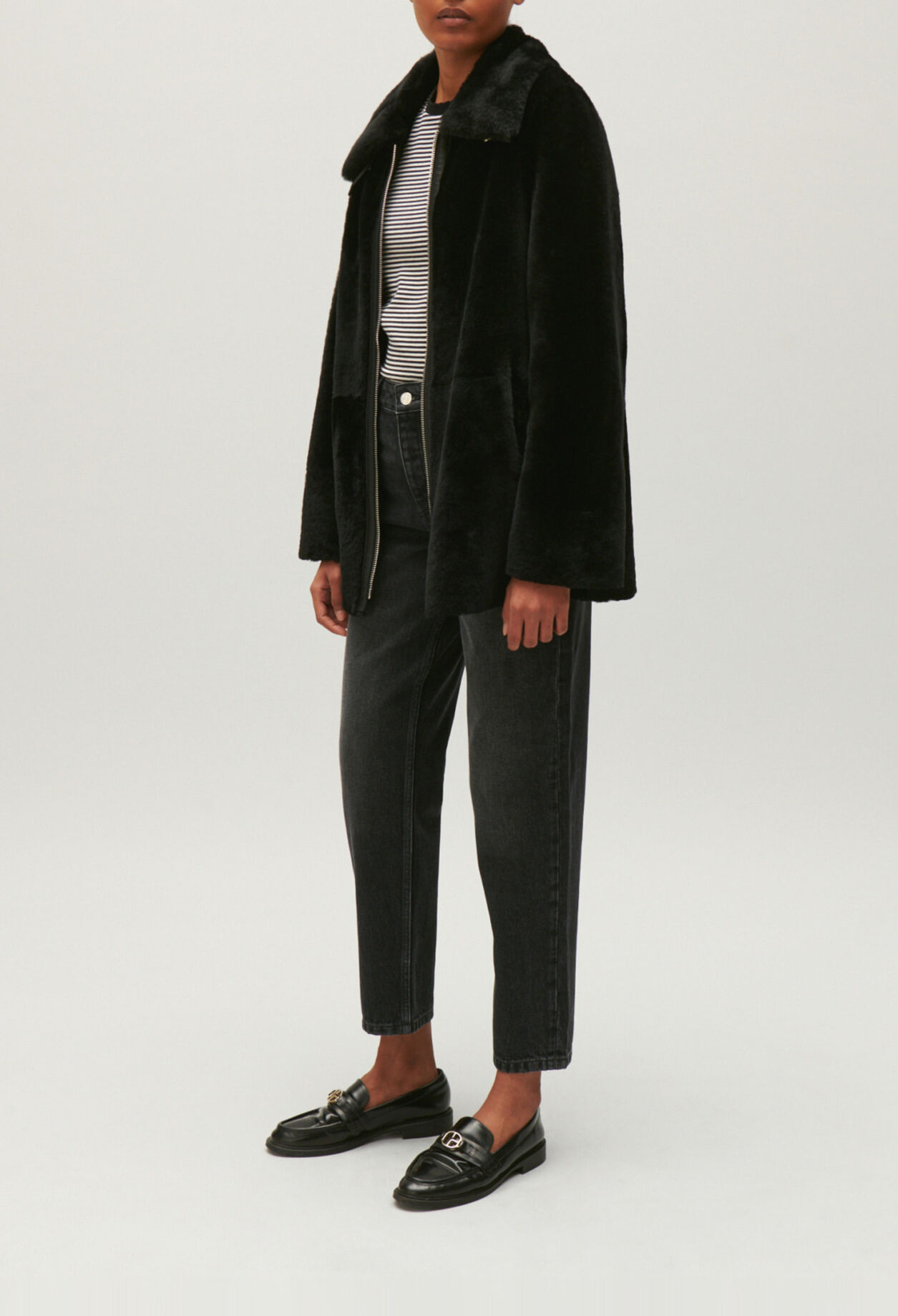 Zipped coat
