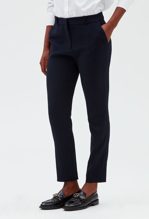 Plain coloured tailored trousers