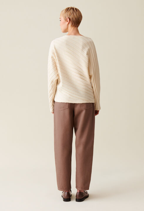 Jumper with removable scarf