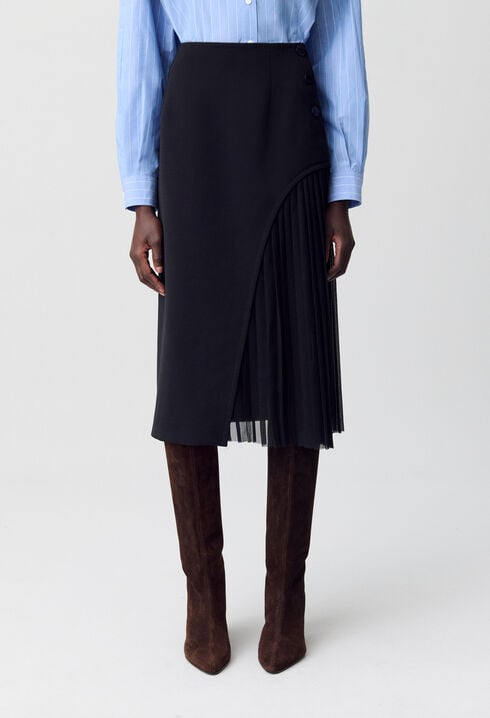 Pleated Midi Skirt