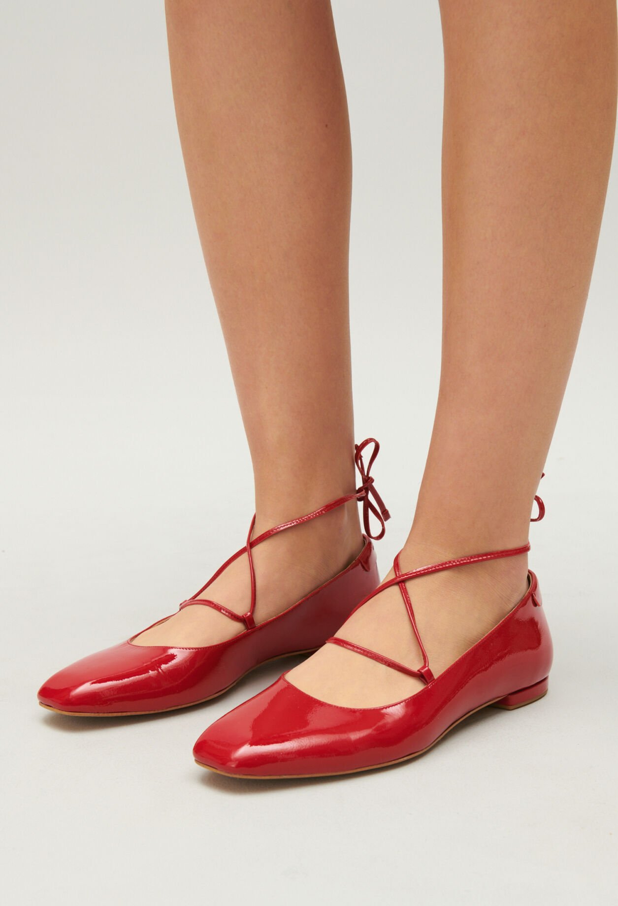 Patent leather ballet pumps