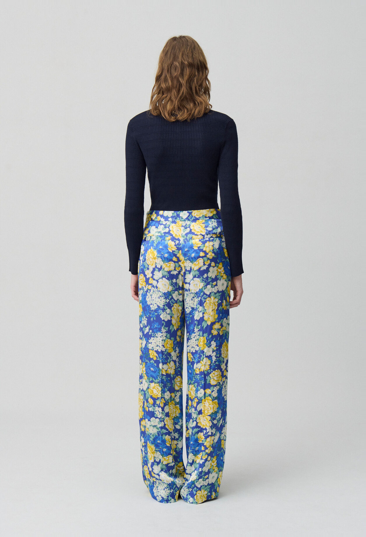 Wide Leg Floral Trousers