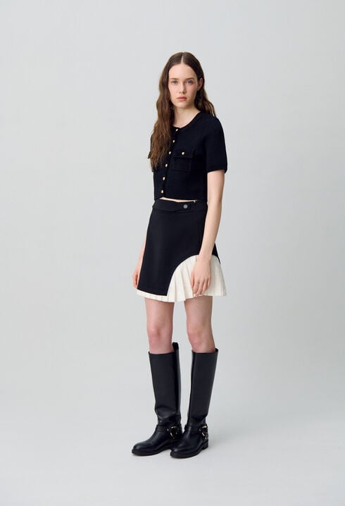 Straight mini skirt