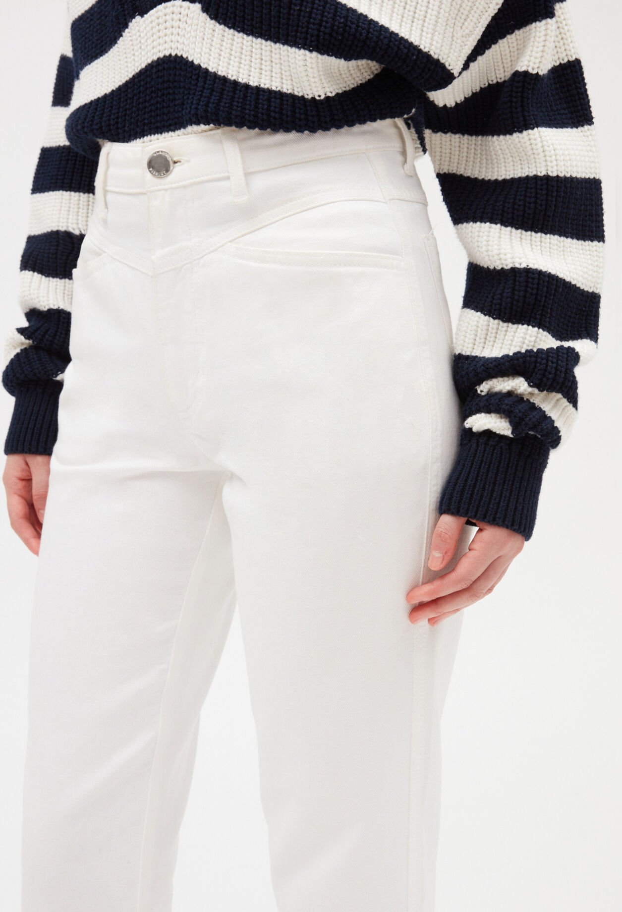 White organic cotton jeans