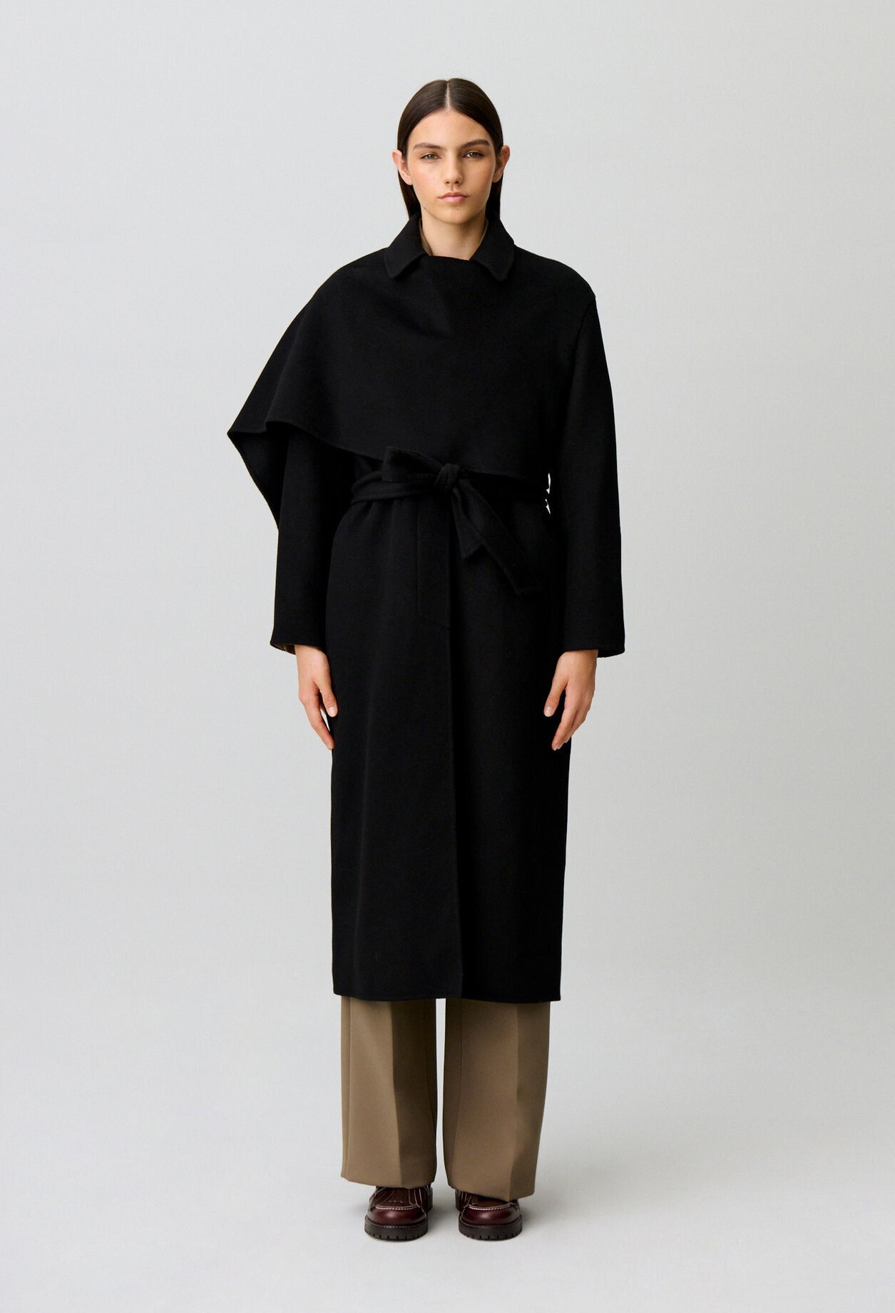 Long draped coat