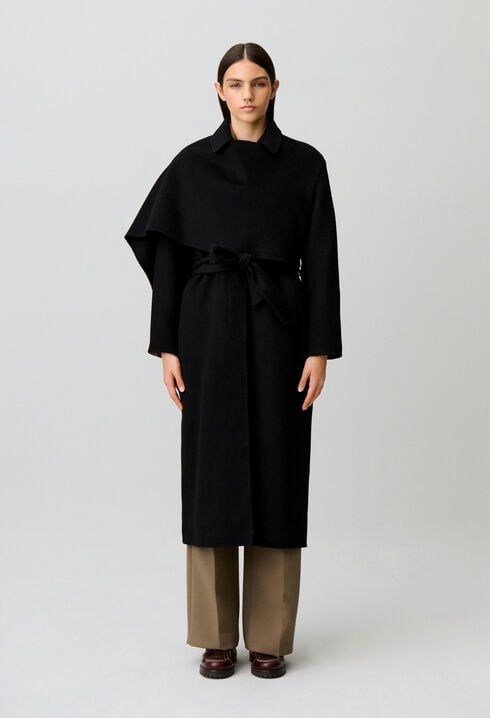Long draped coat