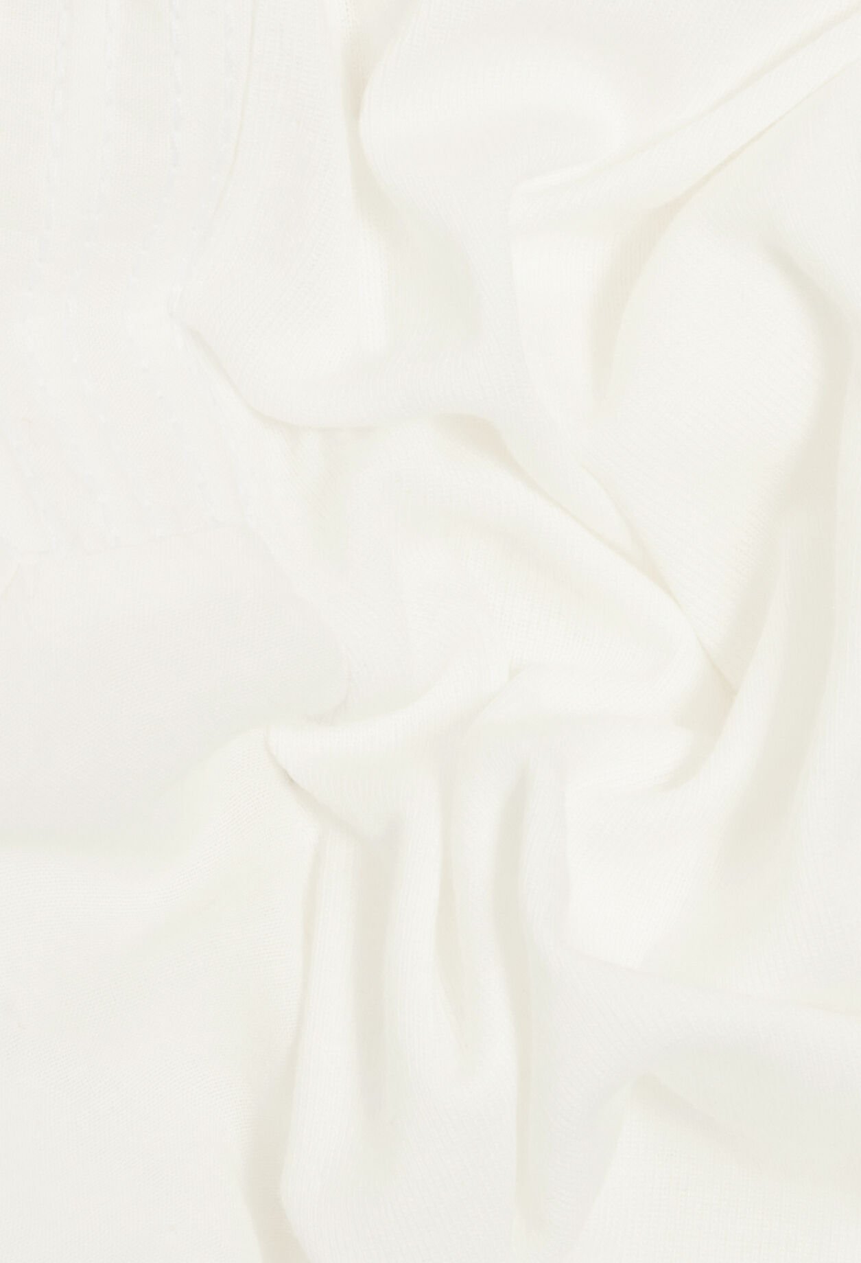 Off-white short-sleeved ruffled top