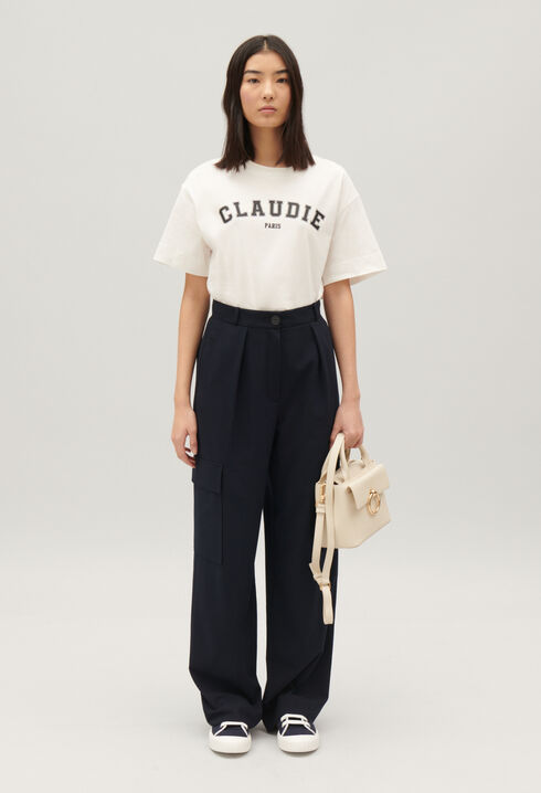 Navy cargo trousers