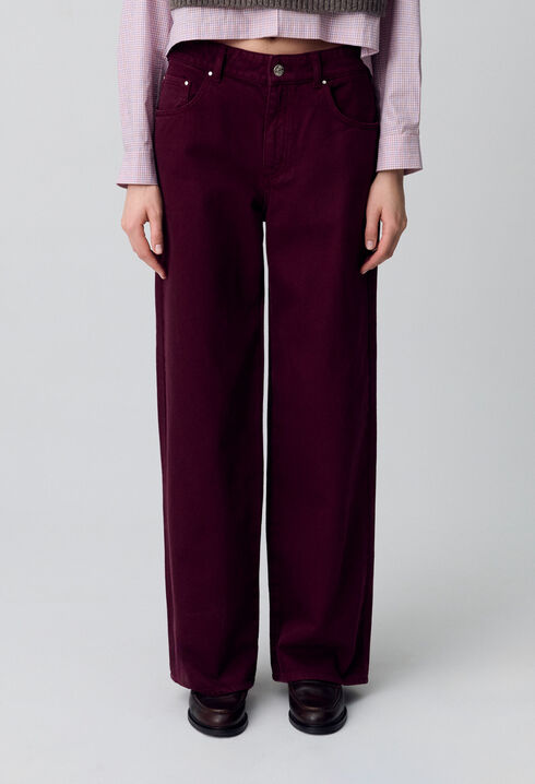 Wide-Leg Denim Jeans