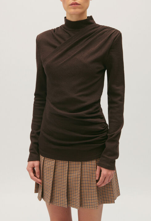 Chocolate wool T-shirt