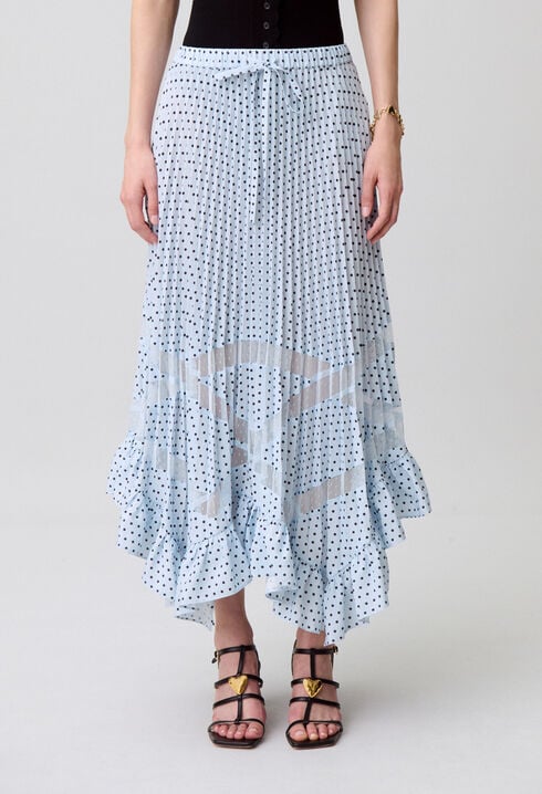 Lace midi skirt