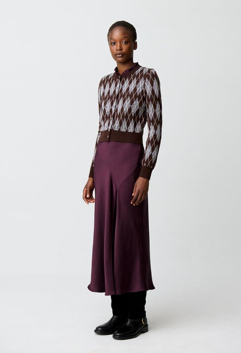 Argyle knitted cardigan