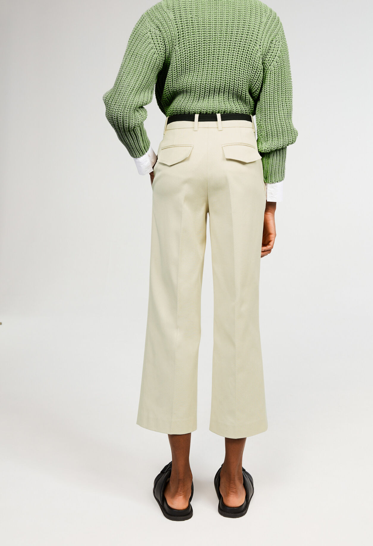 Organic cotton straight-fit trousers
