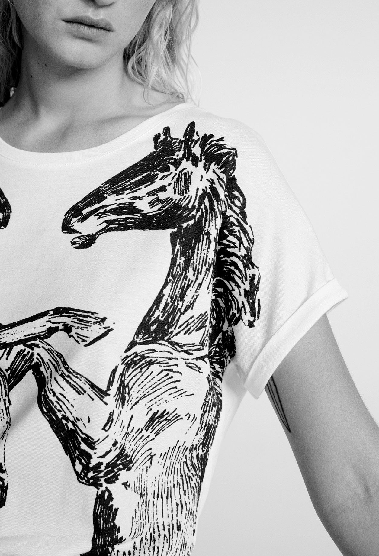White printed T-shirt