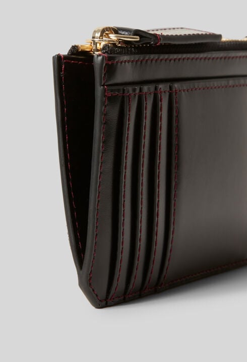 Gold Heart Leather Card Holder