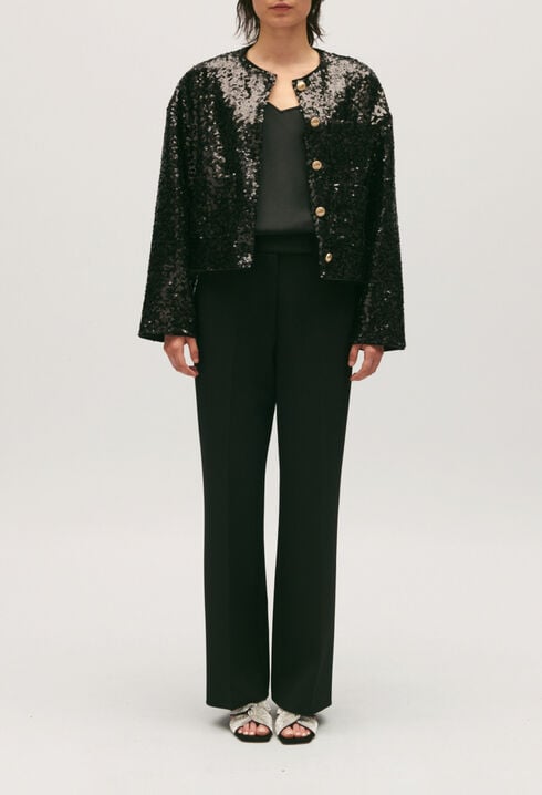 Black sequin cardigan