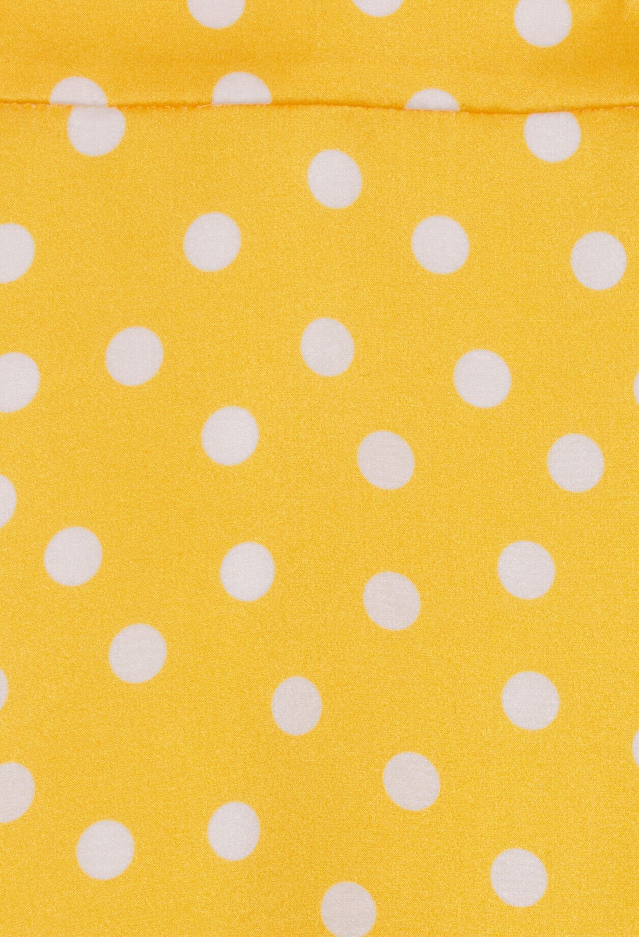 Yellow mid-length silk skirt