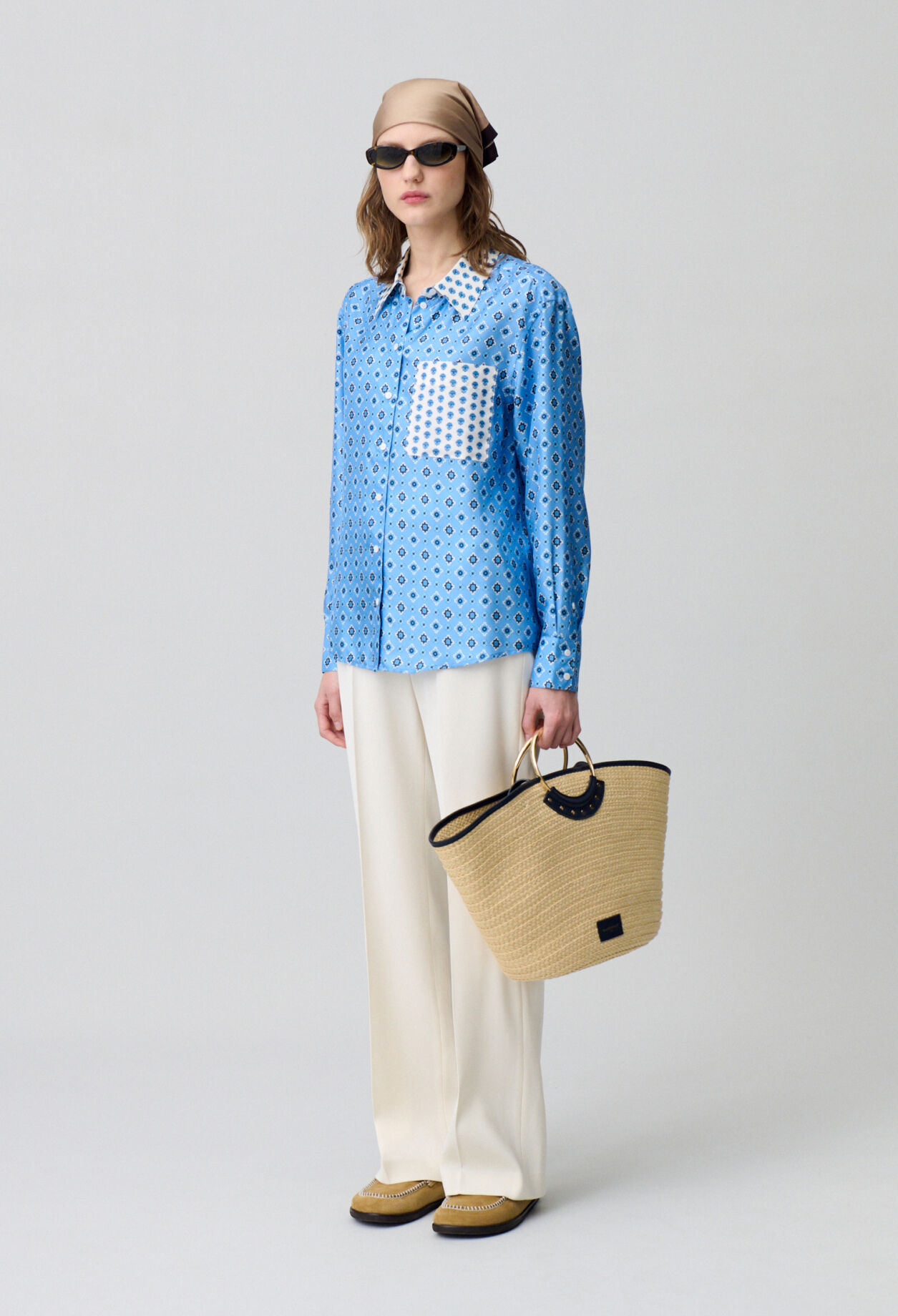 Straight-fit silk shirt