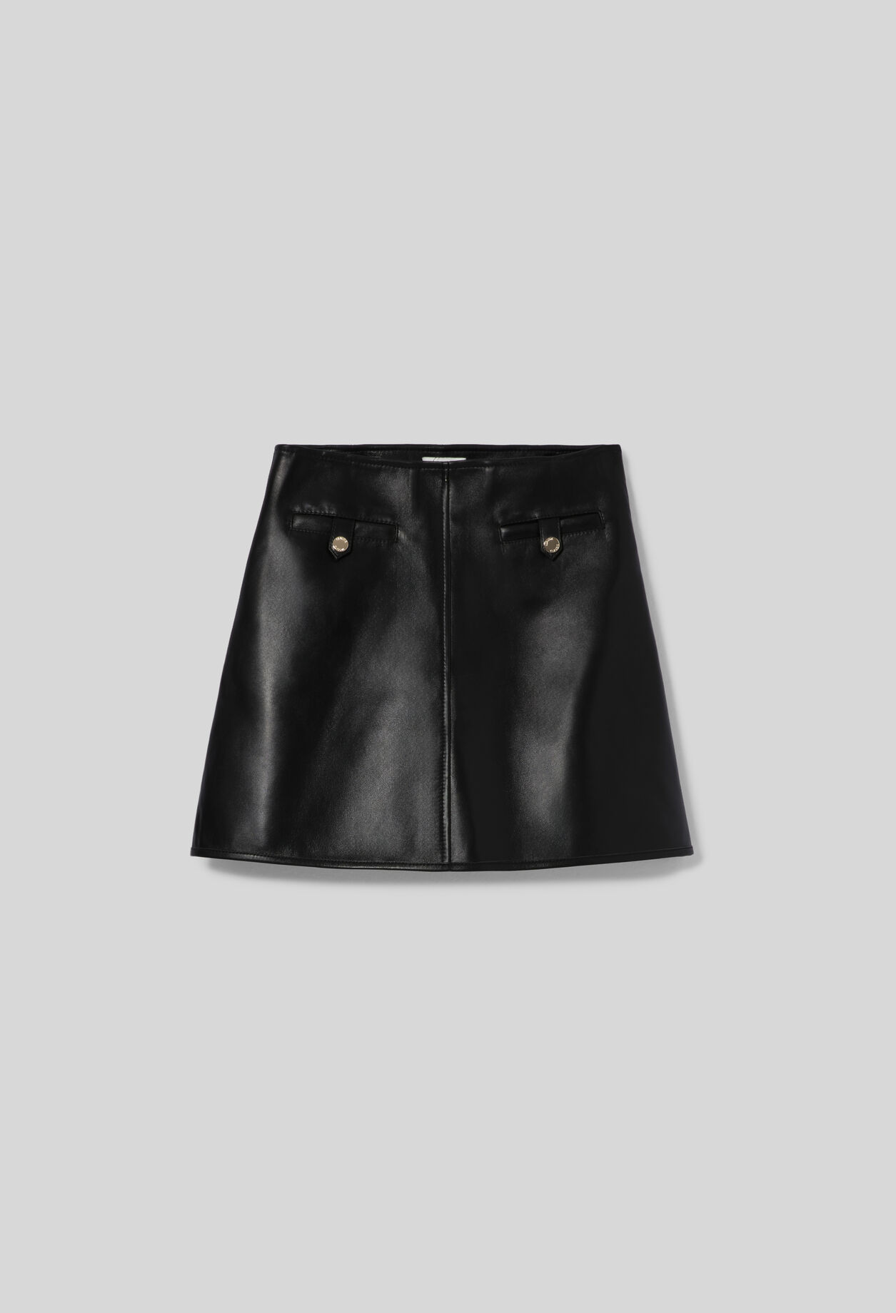 Short leather skirt