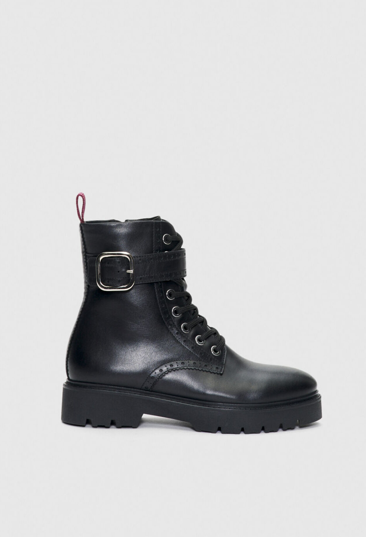 Responsible leather lace-up boots