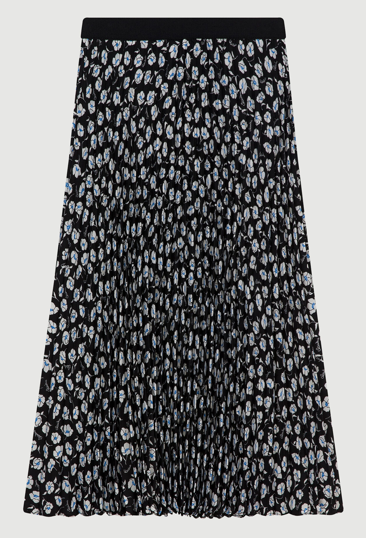 Pleated midi skirt