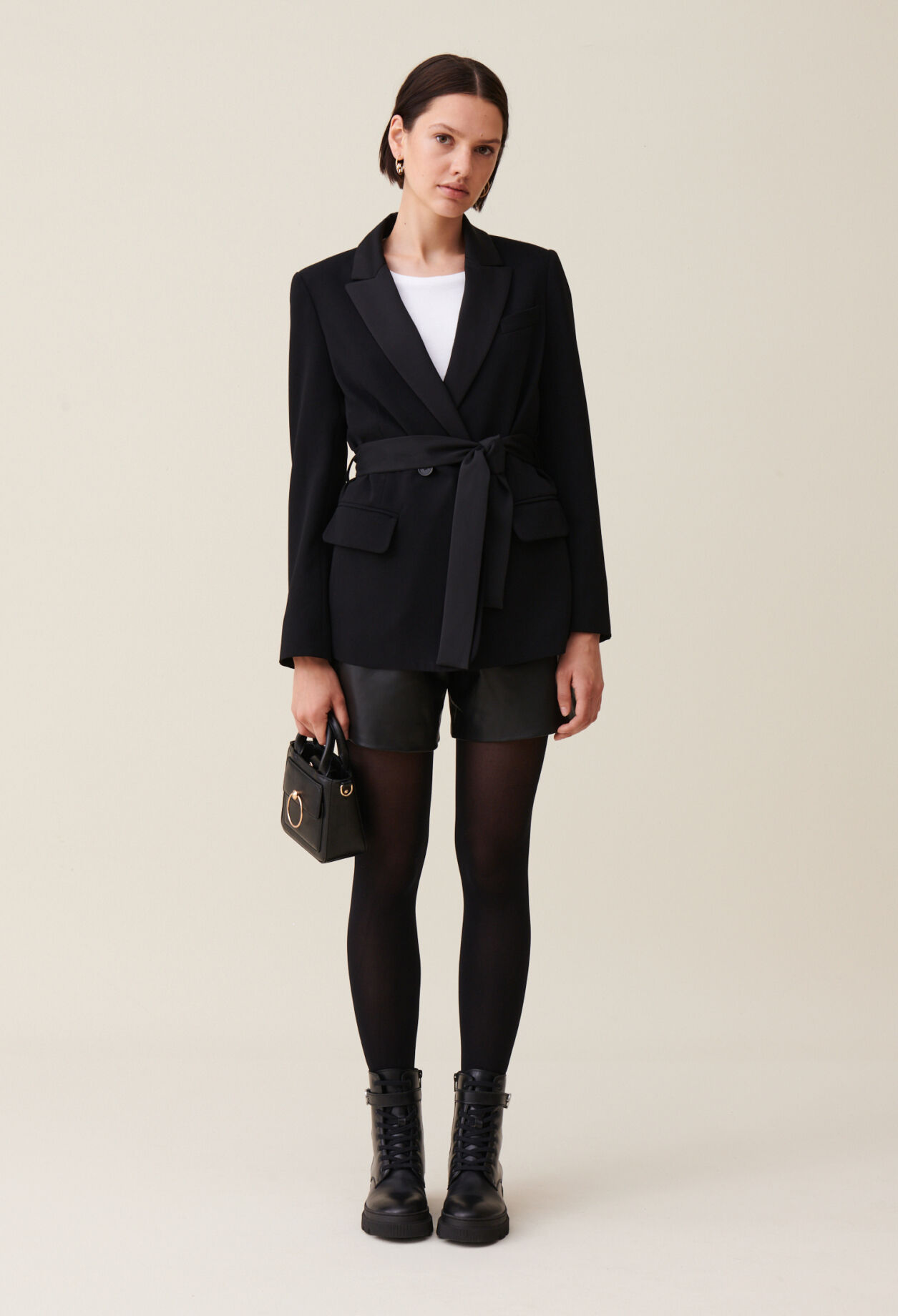 Belted blazer jacket on sale