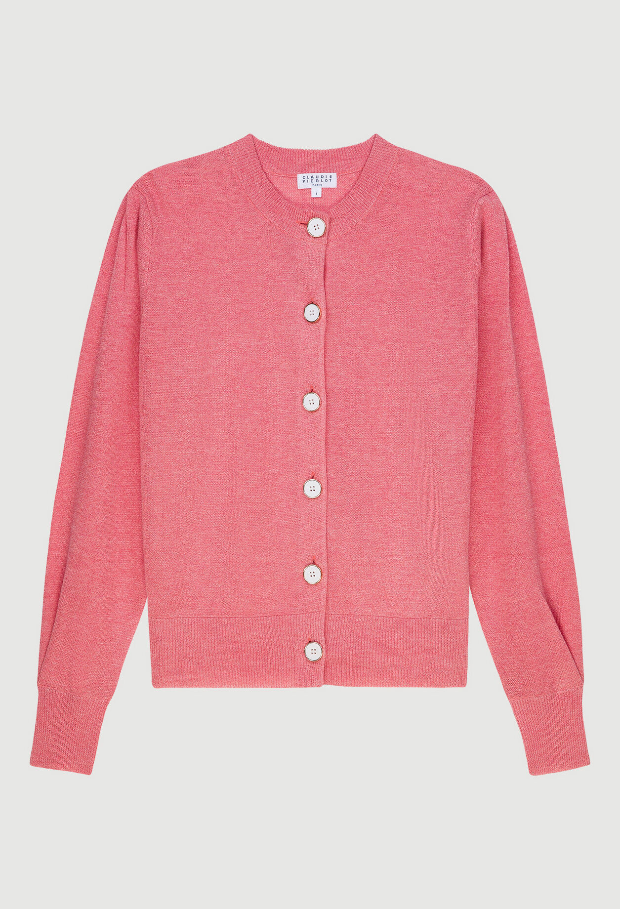 Round neck cardigan