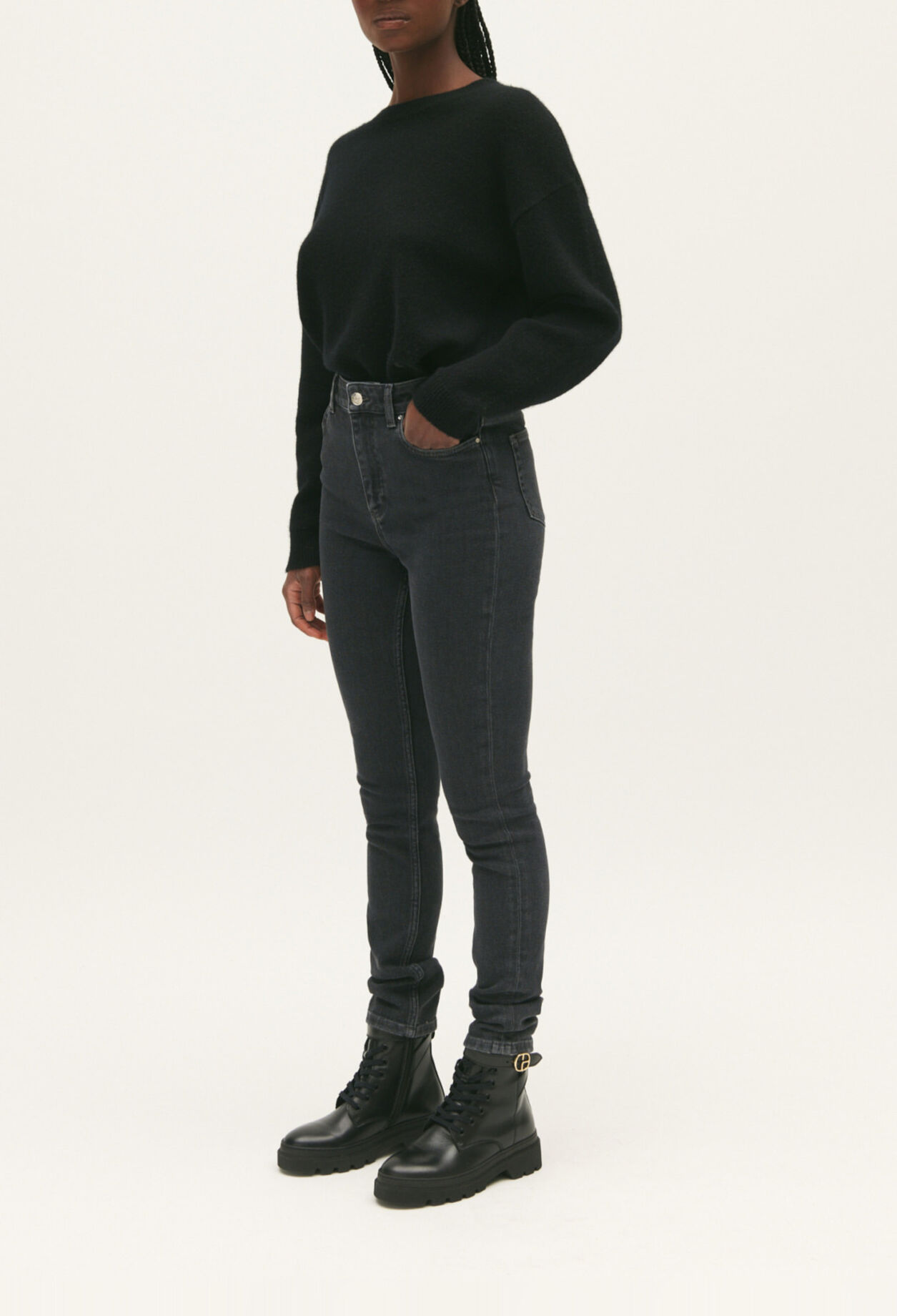 Charcoal grey skinny jeans