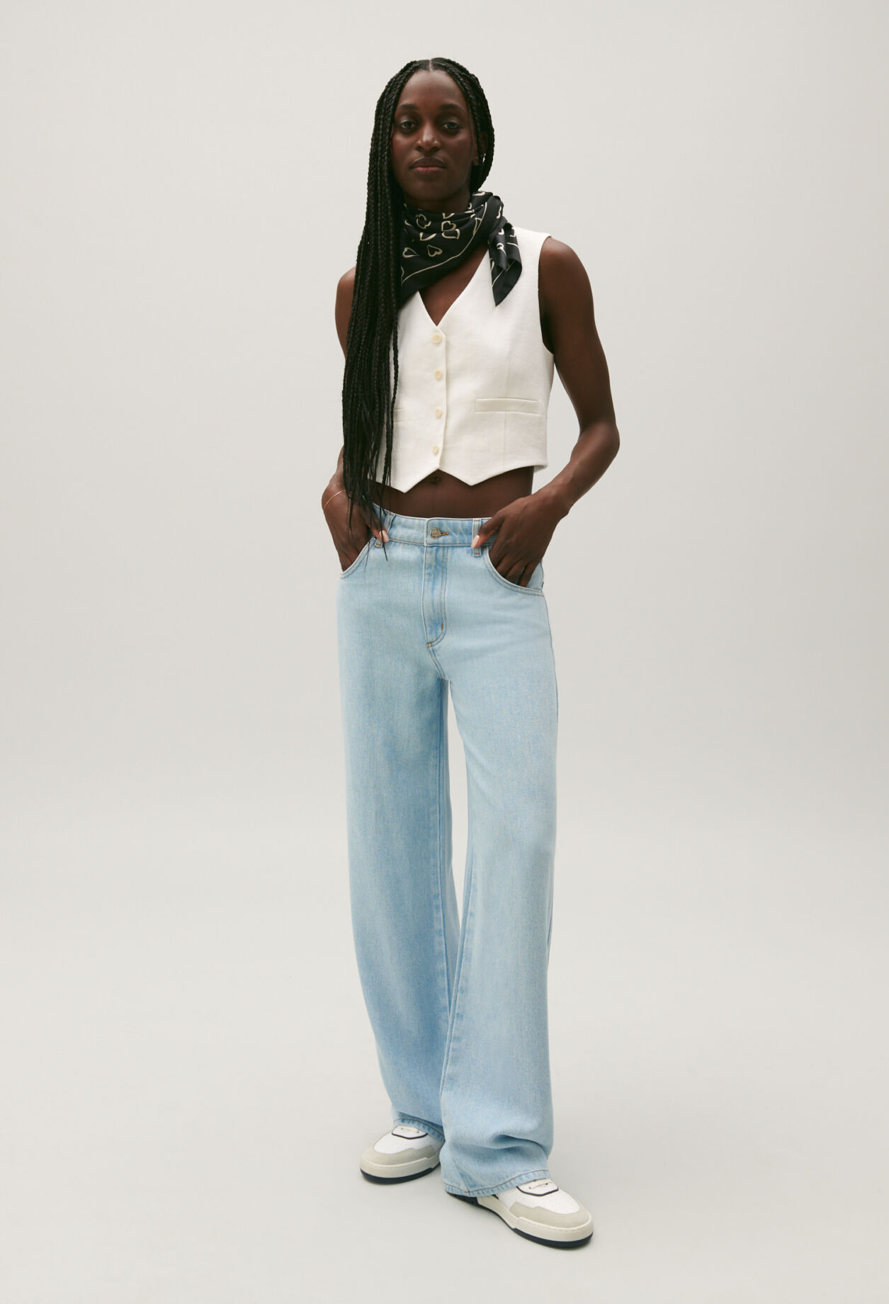 Claude straight leg light denim jeans for women Claudie Pierlot