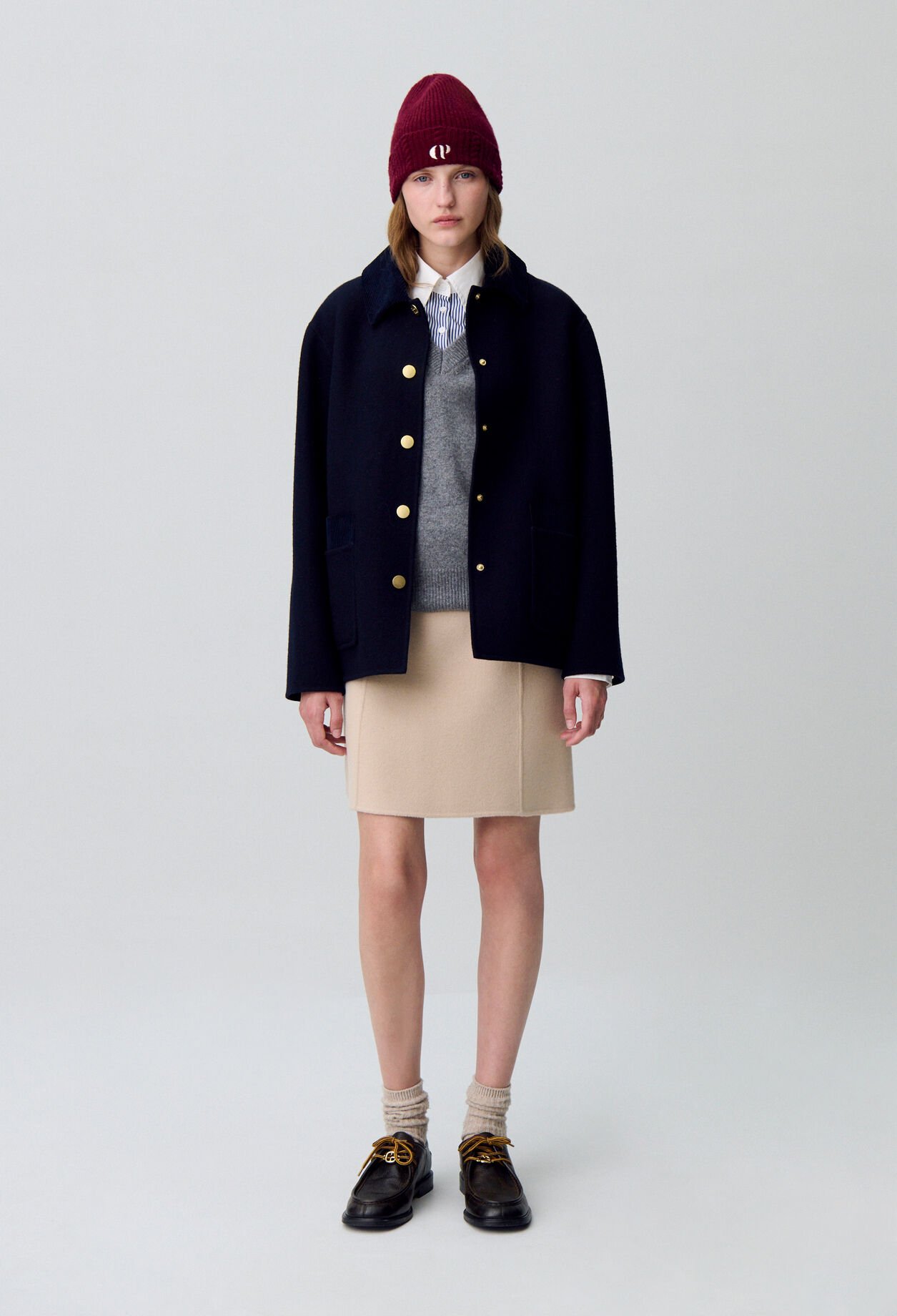 Straight mini skirt