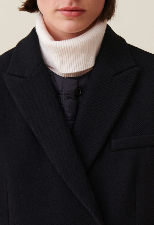 Cashmere ribbed hat CP embroidery