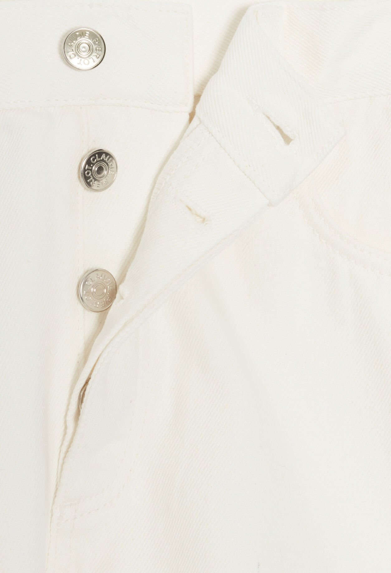 Off-white denim shorts