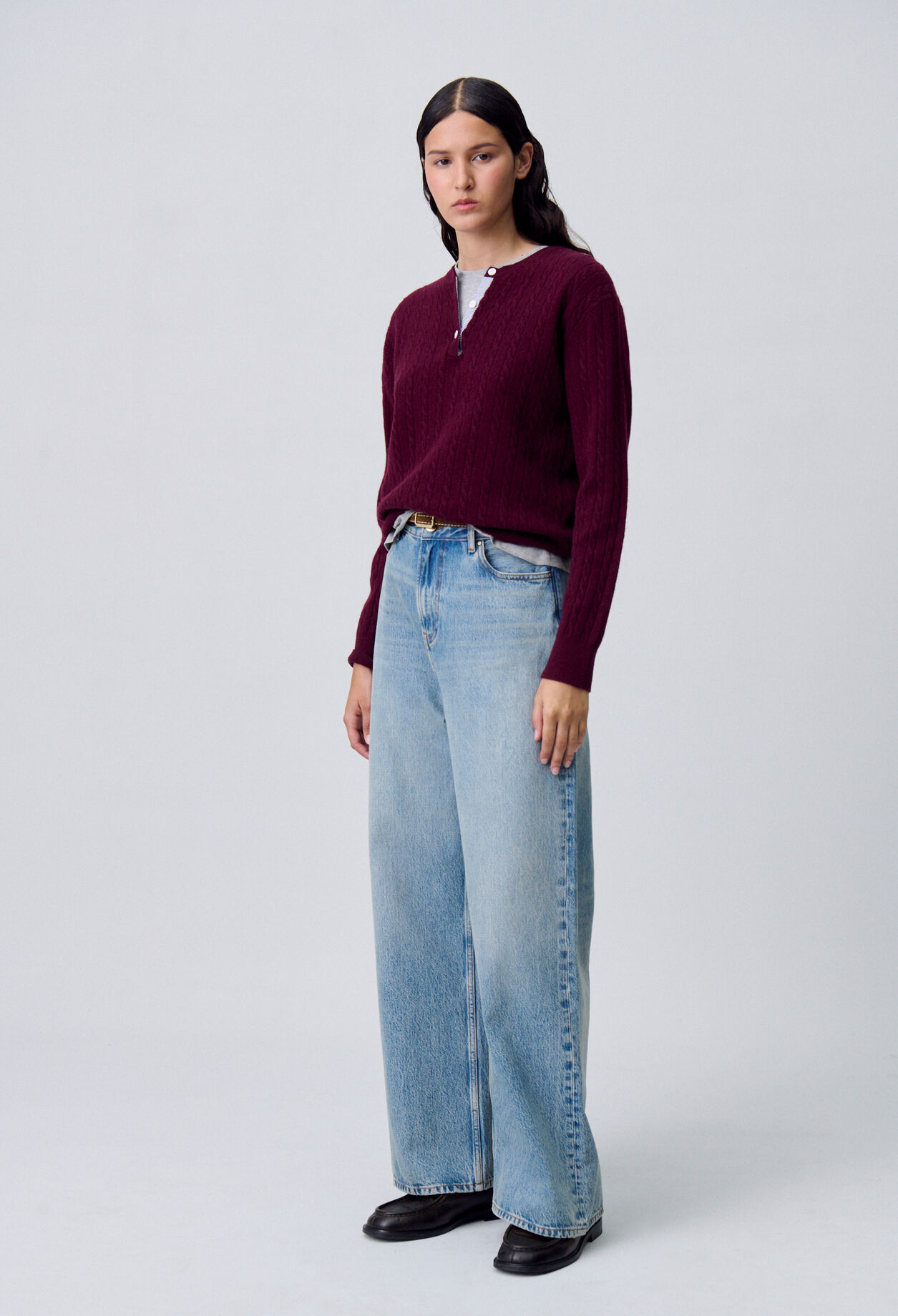 Henley Knit Sweater