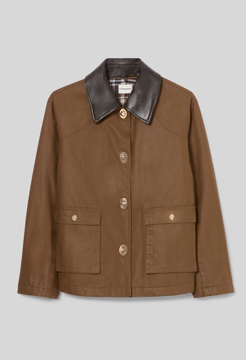 Short waxed parka