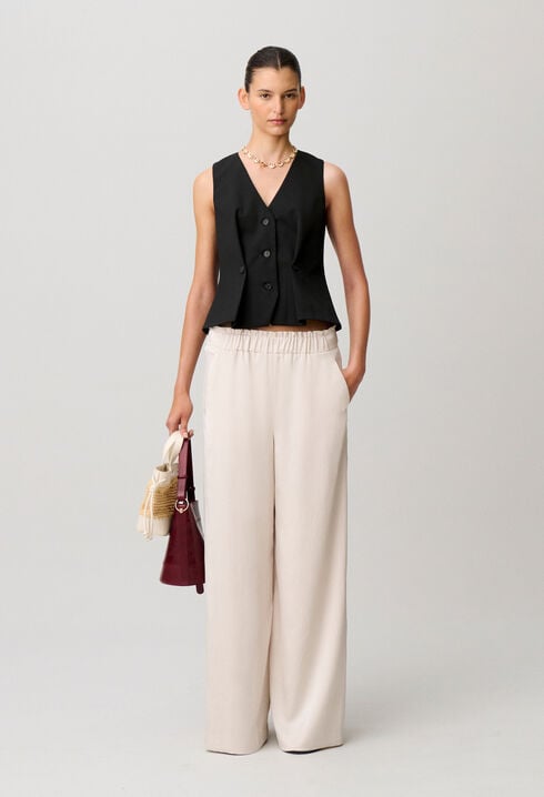 Flowy satin trousers