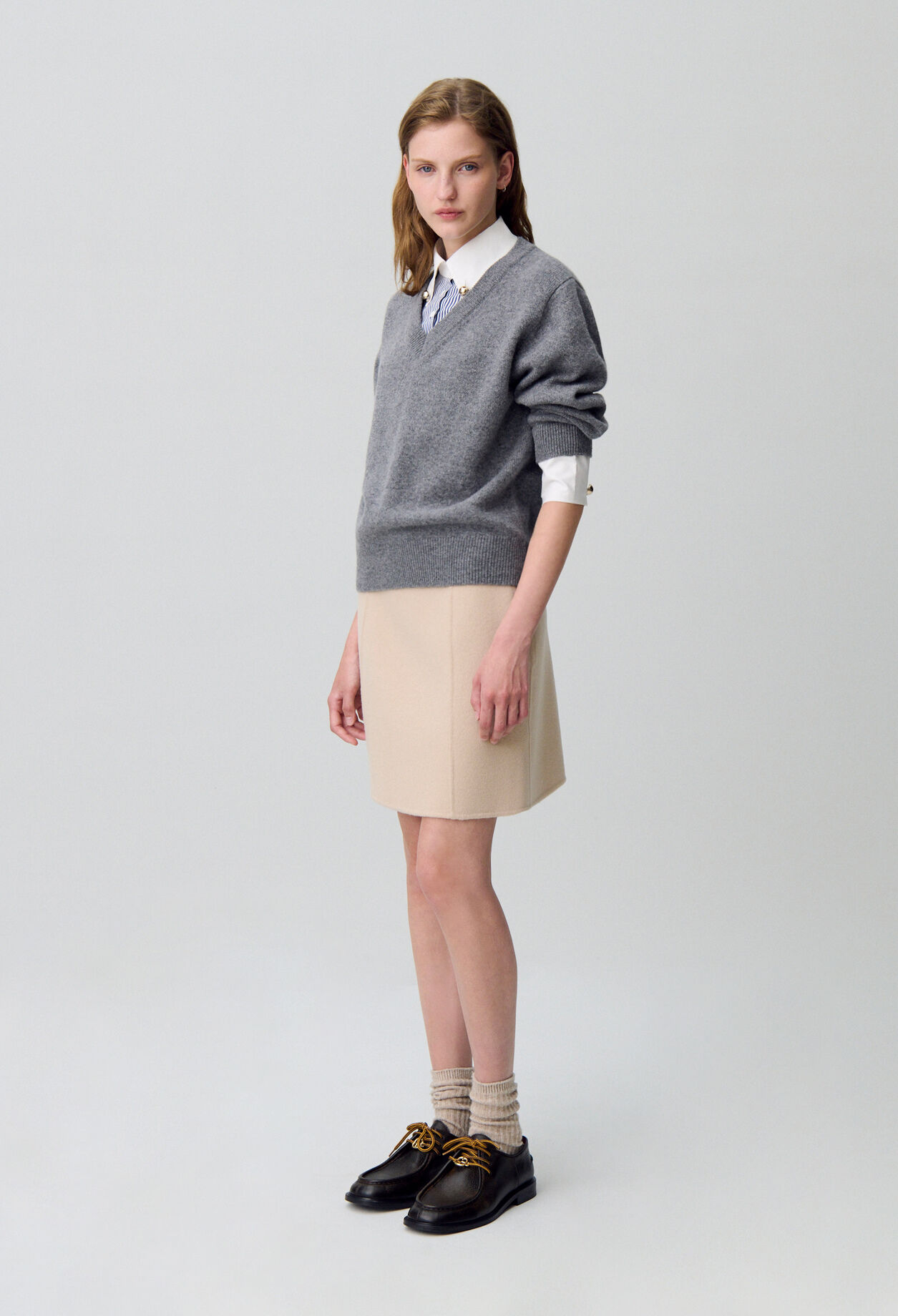 Straight mini skirt