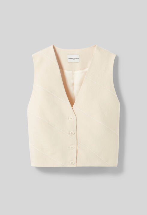 Sleeveless suit waistcoat