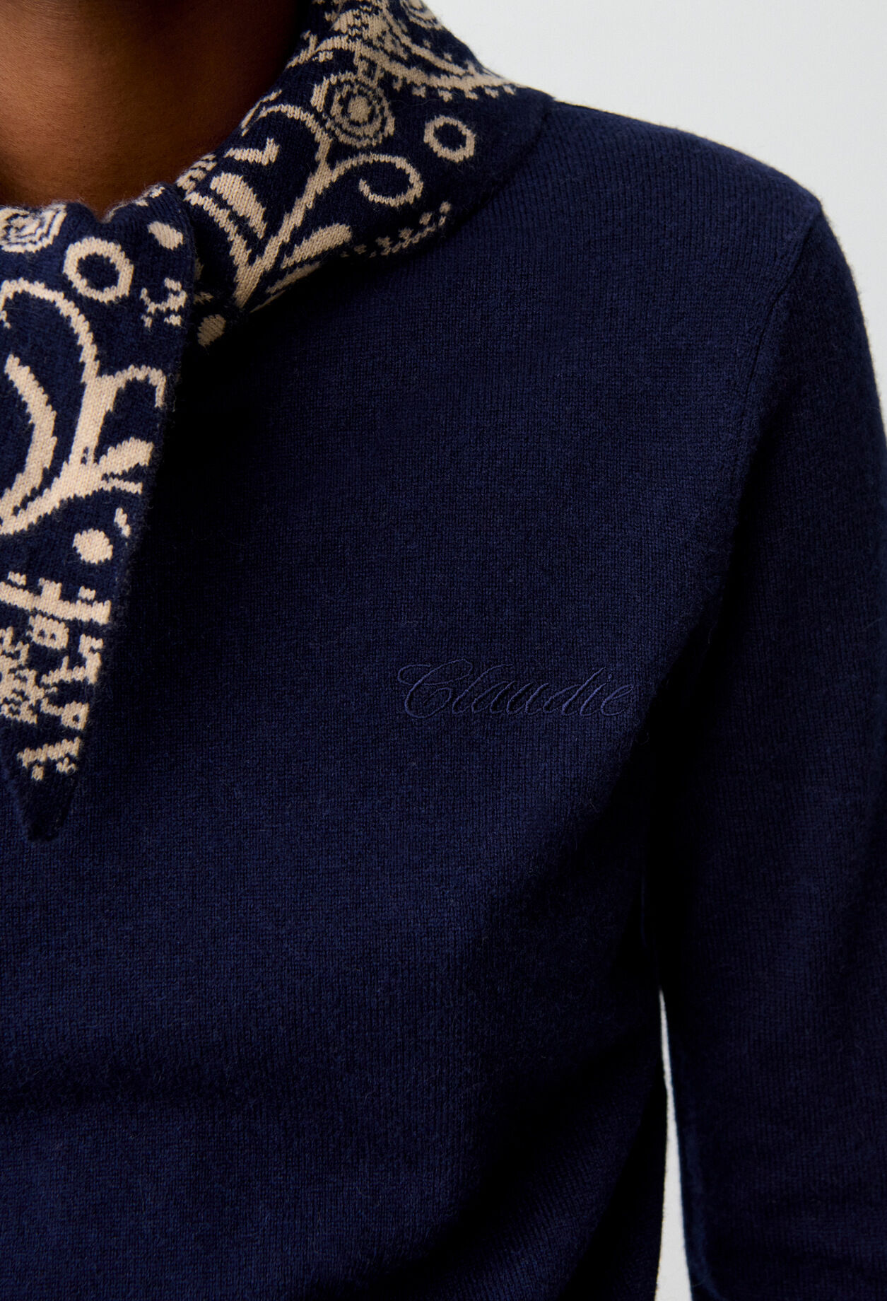 Gold heart jewel knit jumper