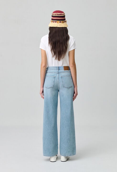 Straight Leg Denim Jeans