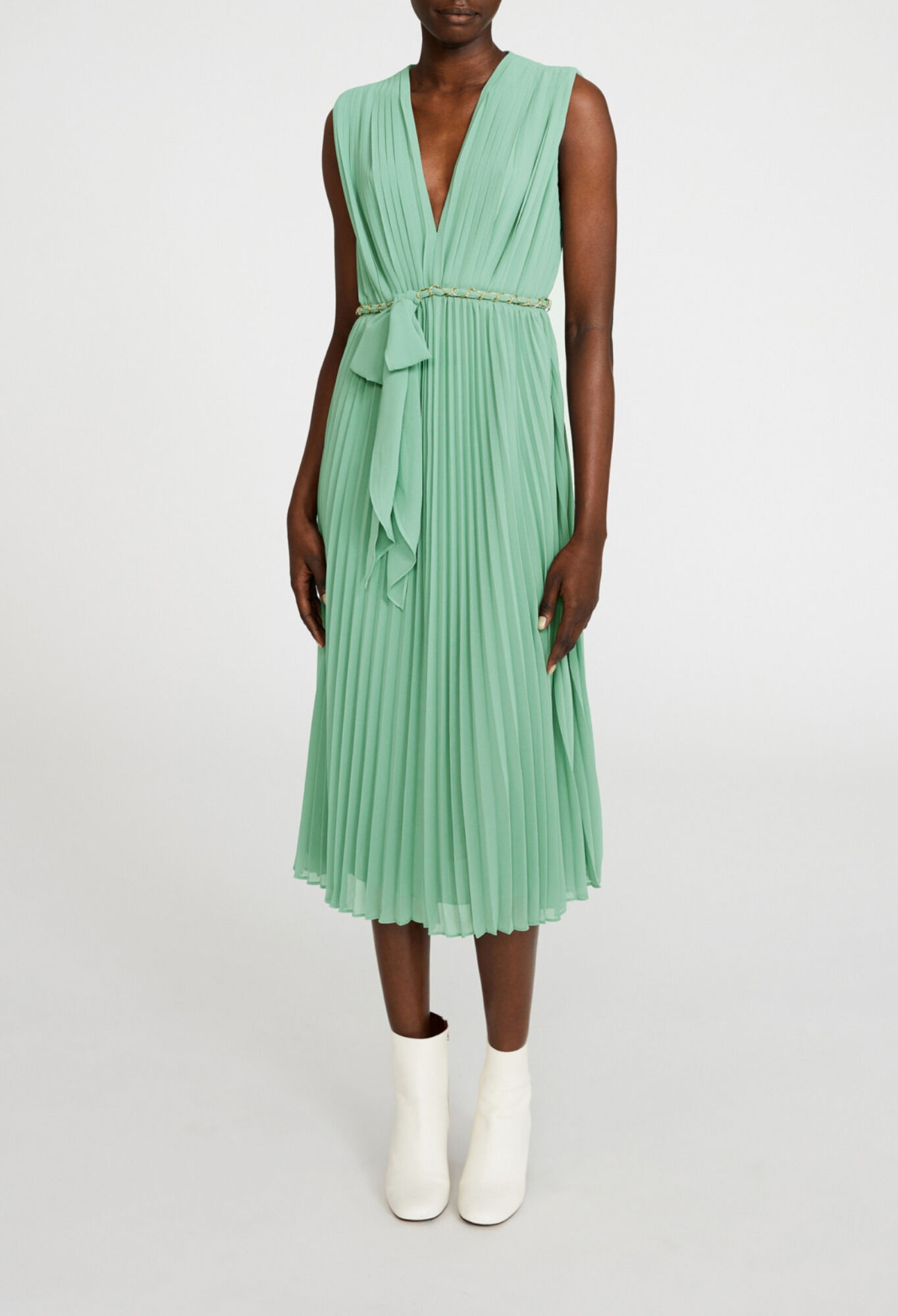 Robe midi plissee top