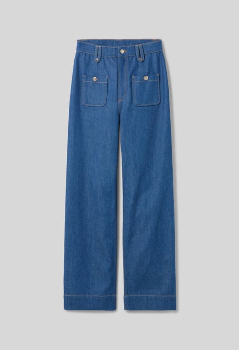 High-Waisted Wide-Leg Jeans