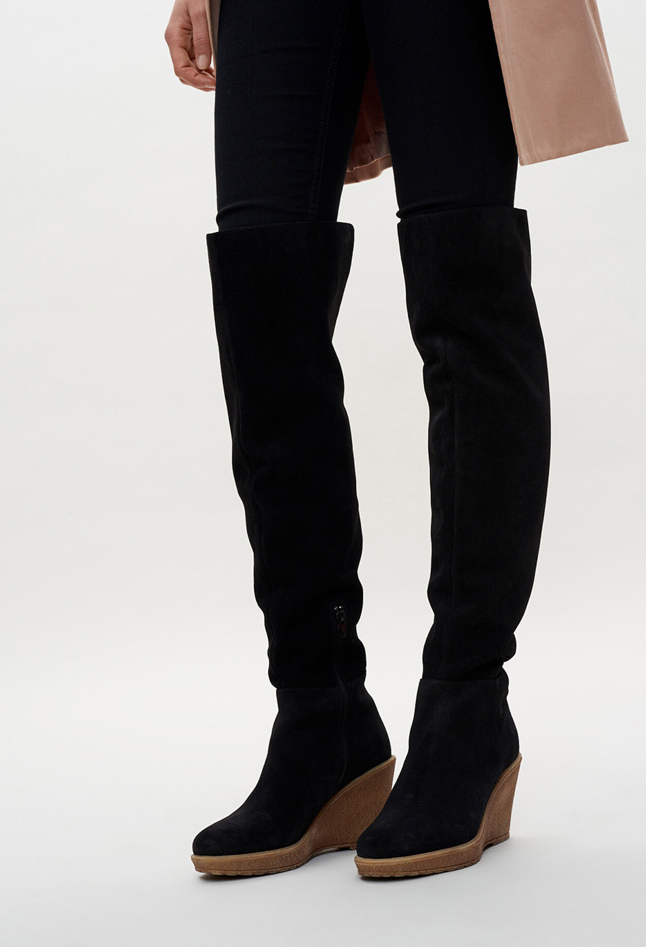 Thigh-high platform boots