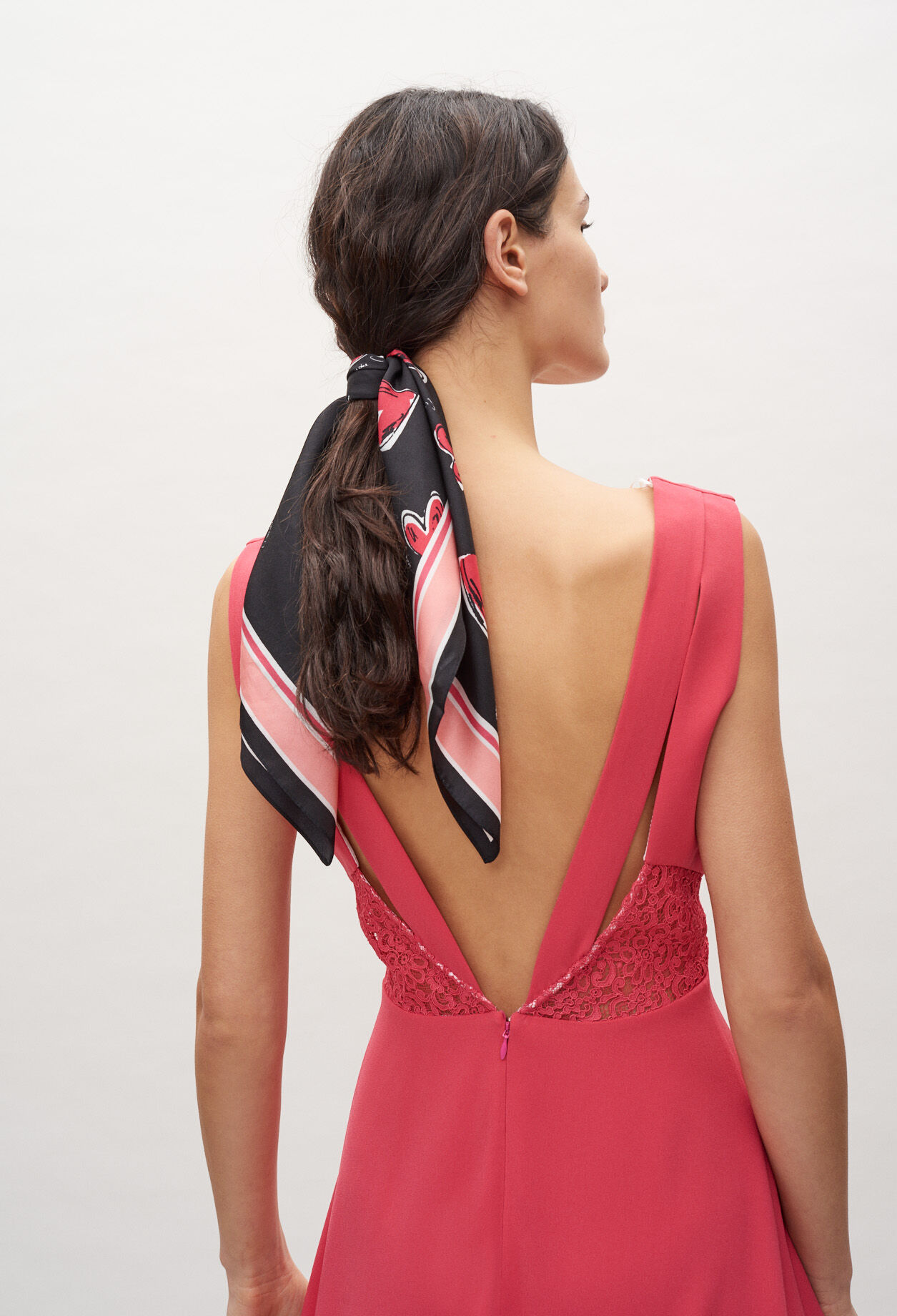 Foulard with heart print