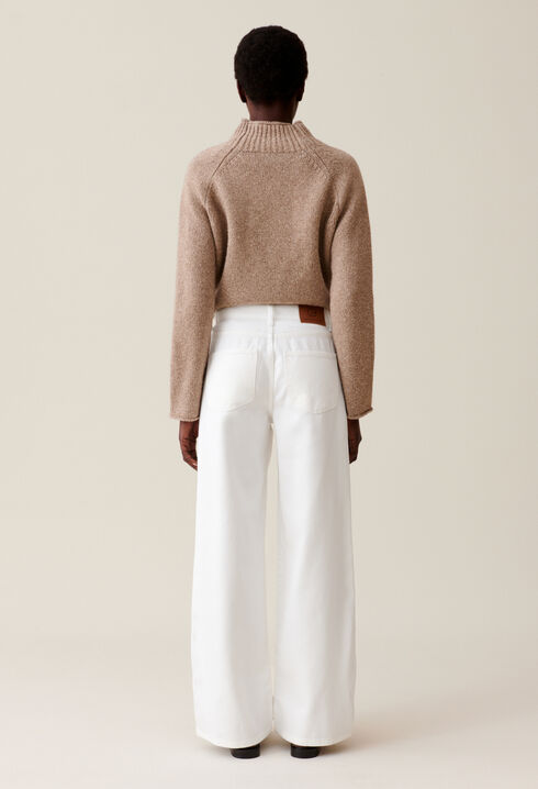 Ecru Michel Baggy Straight Jeans