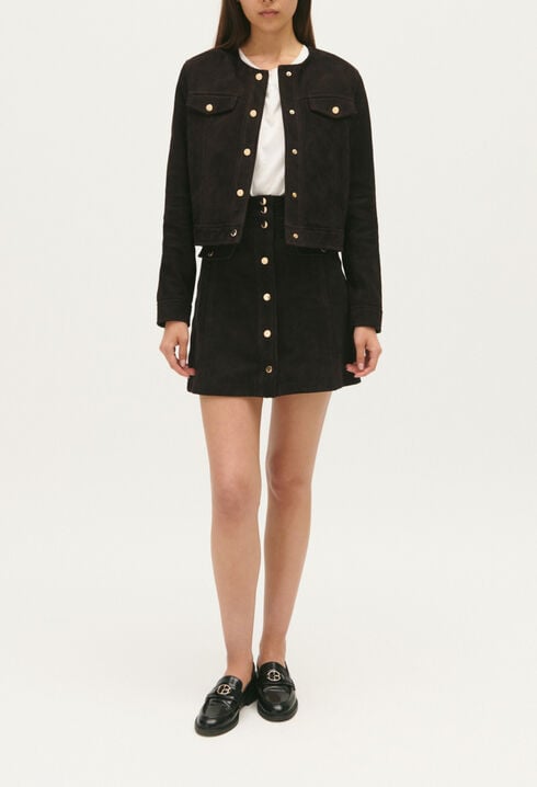 Chocolate leather jacket