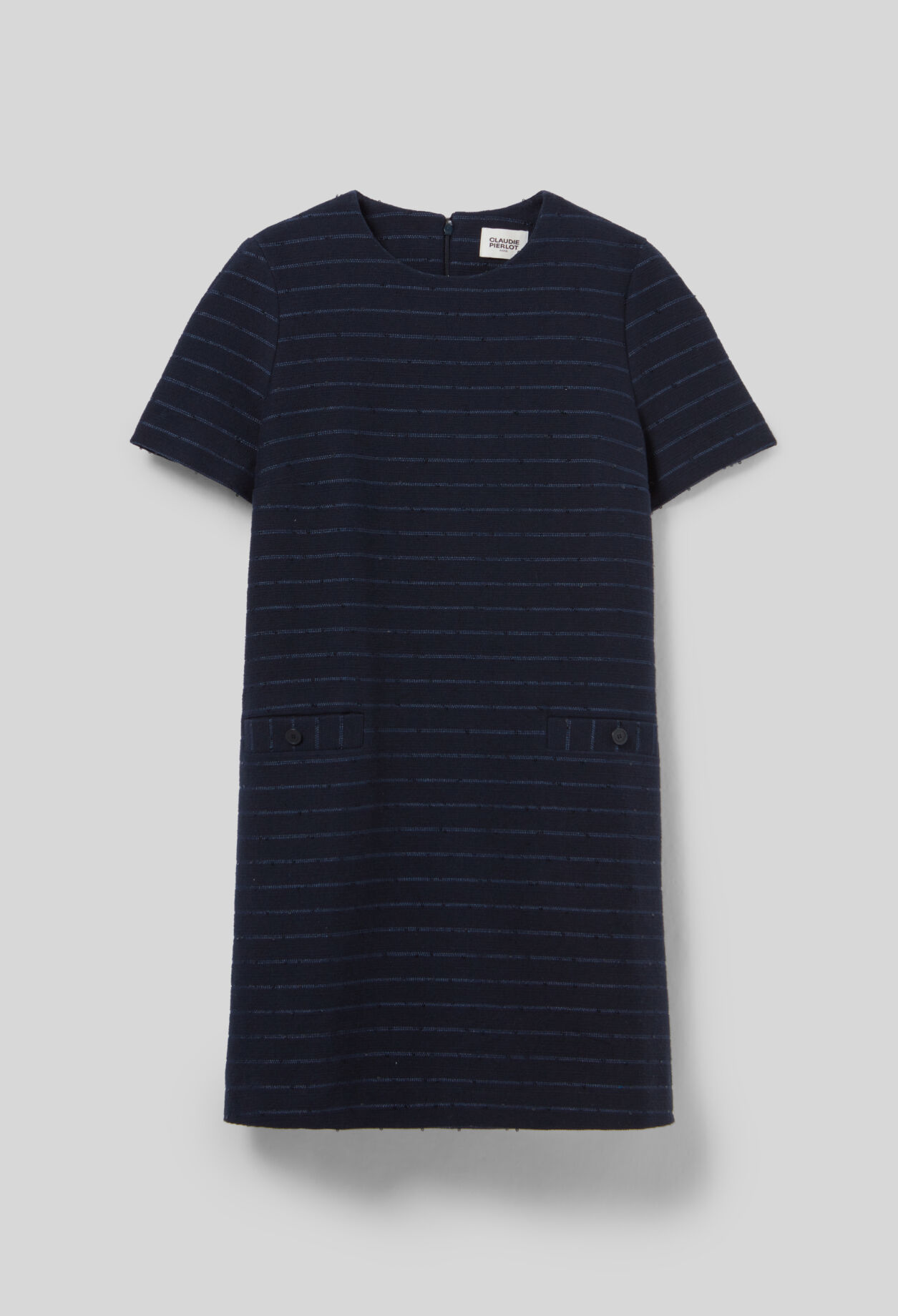 Striped straight short dress