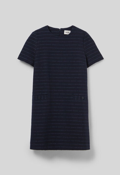 Striped straight short dress