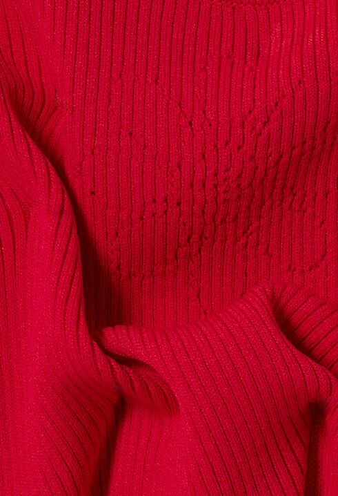 Ruffled knit dress