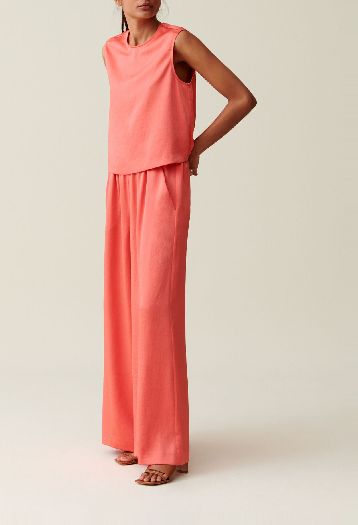Sleeveless Top with Open Back